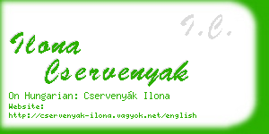 ilona cservenyak business card