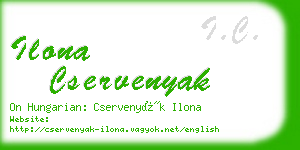 ilona cservenyak business card